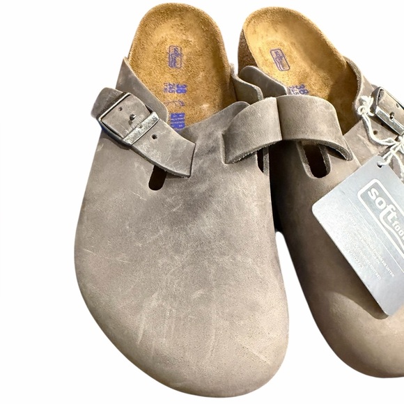 Birkenstock Boston BS Soft Footbed Clogs Iron Suede Women’s 38 / 7 Regular - Picture 2 of 6